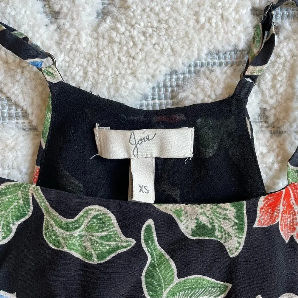 Joie Deme Sleeveless Floral 100% Silk Midi Dress - Picture 4 of 7